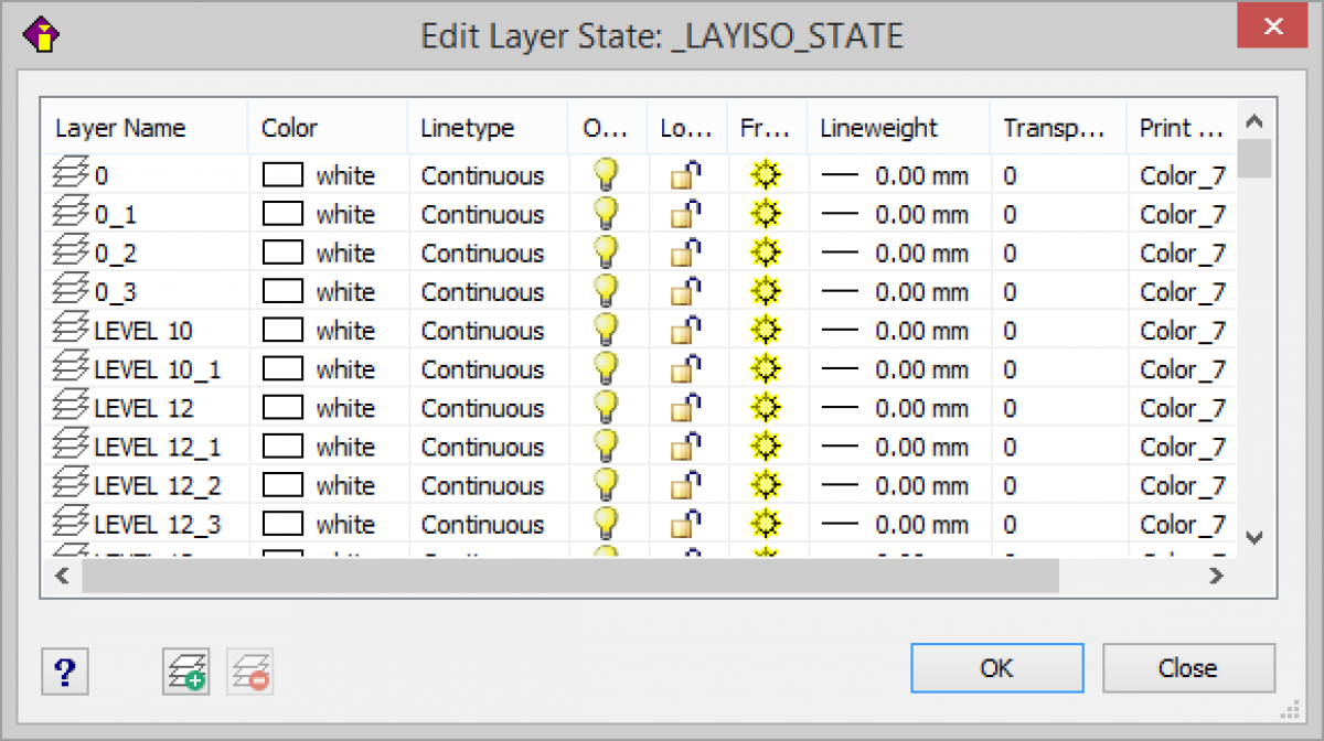 IntelliCAD Explorer Advanced Layer Tools