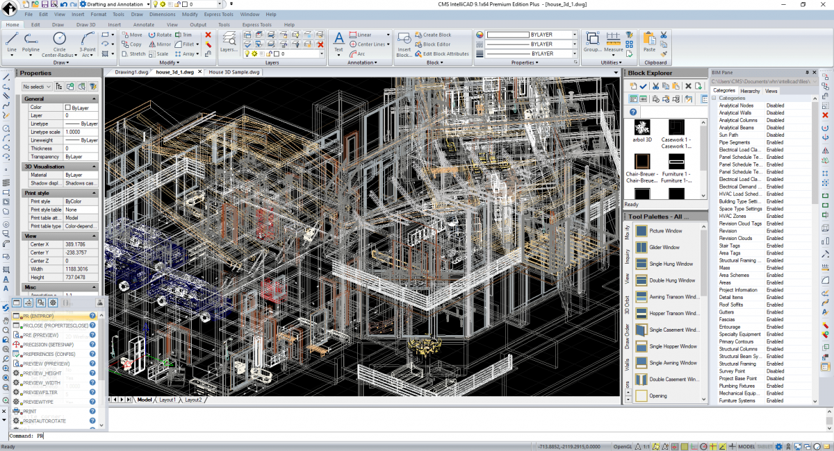 IntelliCAD User Interface